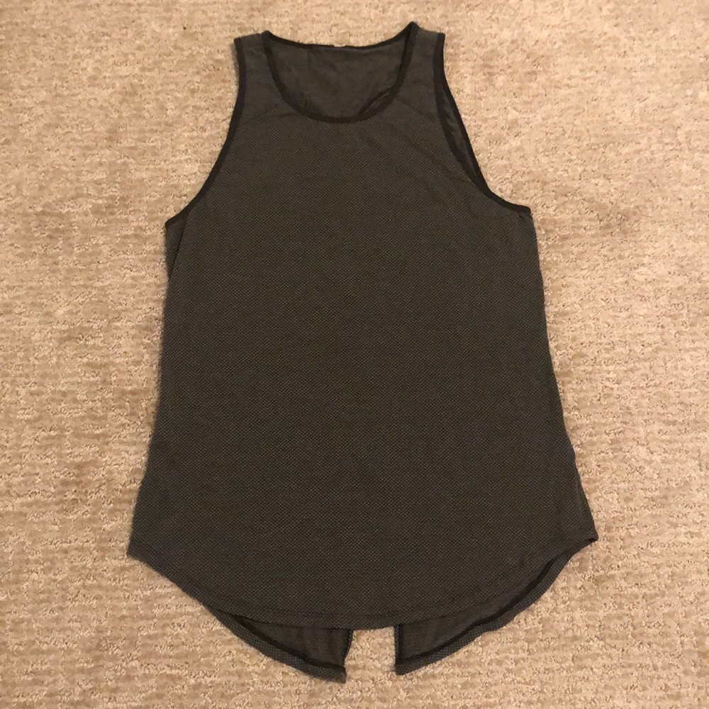Gently used LuLu lemon workout tank top with design in back